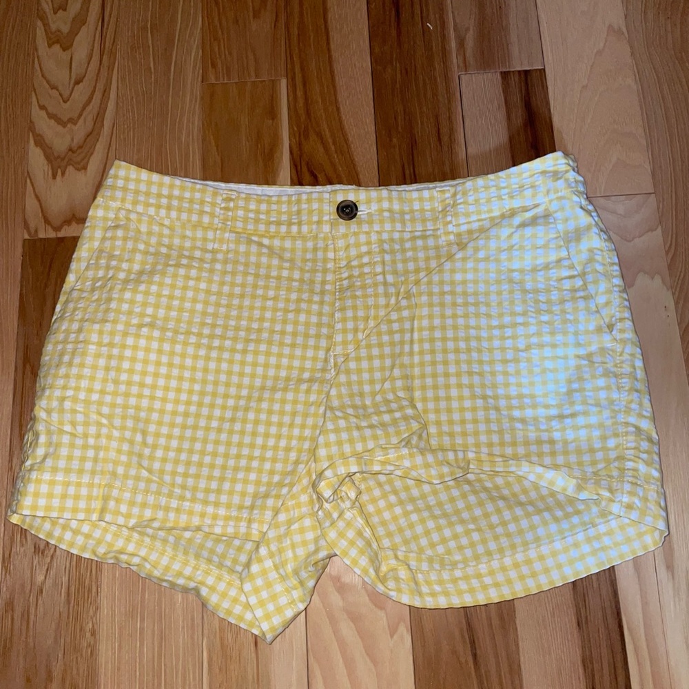 yellow plaid shorts